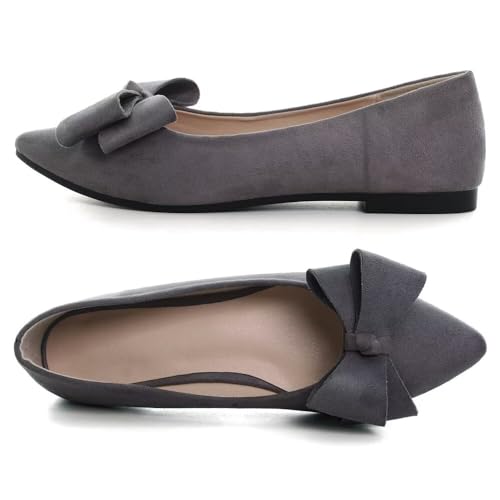 Image of Stunner Womens Flats Fashion Pointed Toe Bowknot Ballet Flats Cute Slip On Dress Flats Comfortable Party Wedding Flats2