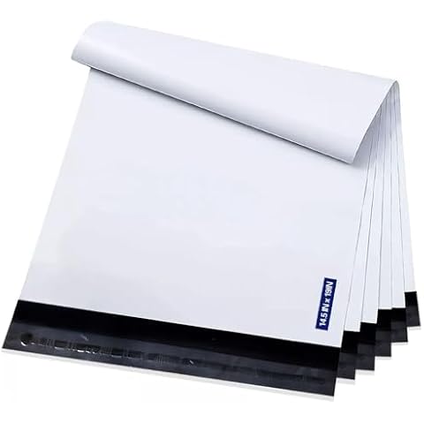 Sales4less White Poly Mailers 14.5 x 19 Inches for Shipping Clothing – Waterproof, Tear-Resistant, Self-Sealing Bags – Durable, Lightweight Envelopes for Small Business, Clothes, Non-Fragile Items Cover