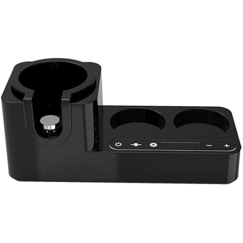 Espresso Tamping Station Fit for Breville 51, 54, 58MM Espresso Tamper with Pressure Display Portafilter Tamping Mat Portailter Holder Cover