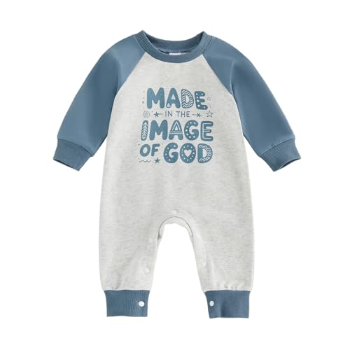 Tixbob Newborn Baby Boy Fall Winter Clothes Long Sleeve Jumpsuit Romper