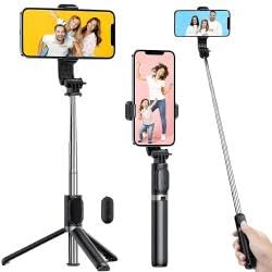 LastN Selfie Stick Tripod, 7 feet, Extendable 3 in 1 Aluminum Selfie Stick with Bluetooth Remote 270 Degree Rotation for Latest Smartphones, Black-image-48