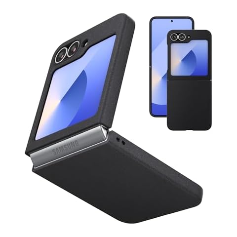 Eastcoo Slim Fit Galaxy Z Flip 6 Case, [Hard PC Back] [Frosted Feel] [Wireless Charging Support] Lightweight Shockproof Case Cover for Samsung Galaxy Z Flip6 (2024), Black Cover