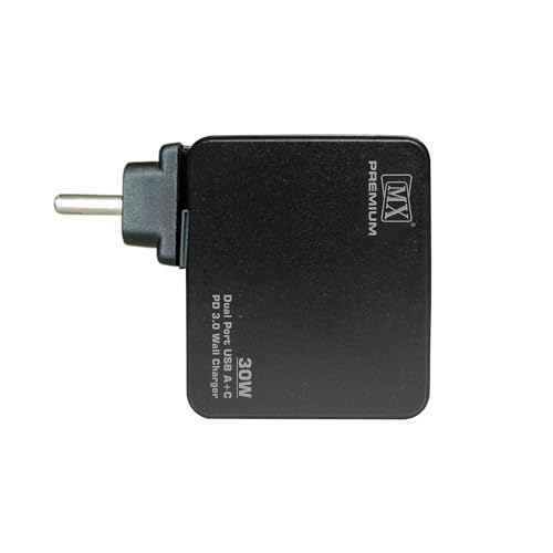 Image of MX 30W Fast Charger USB C PD Wall Charger Dual Port Adapter (USB-C + USB-A) Compact Mobile Charger for iPhone 15 /14 /13 /12, Samsung Galaxy, Pixel, iPad, Android Phones & Tablets Travel Power Adapter