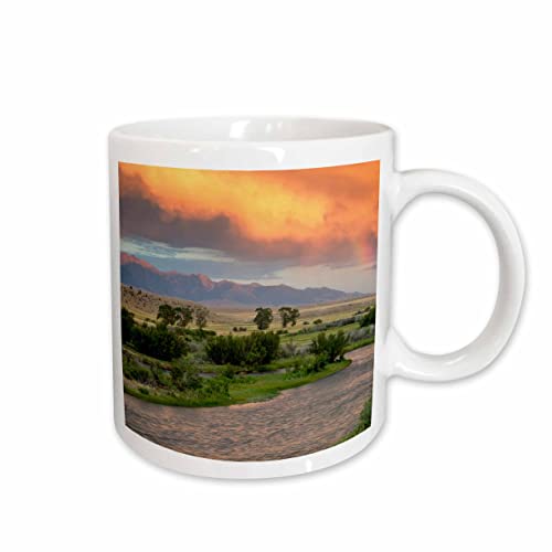 3dRose Madison River at sunset, Ennis, Montana, USA 15oz Mug