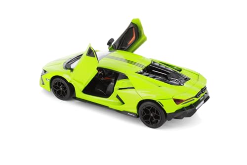 Lamborghini Revuelto Hardtop escala 1:24 verde con rayas negras miniatura 6