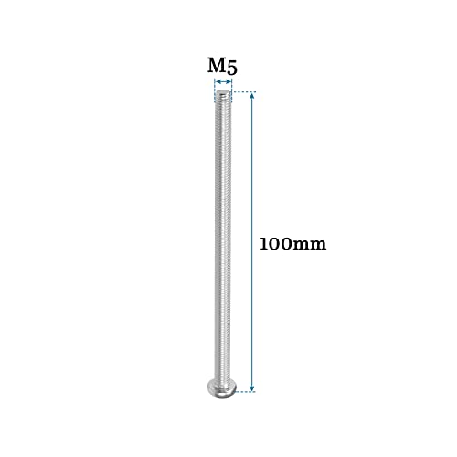 QUARKZMAN M5 Pfanne Kreuzschlitz Kreuzkopf Schraube x 5Stk Verbindungselemente Schrauben Silberton 304 Edelstahl für Präzision Industriemaschinen