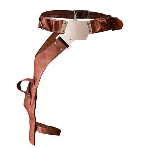 Xcoser Han Solo Belt Cosplay Brown Pu Leather Holster Costume Props Accessory, Waistline: 90-115 Cm #TOP9