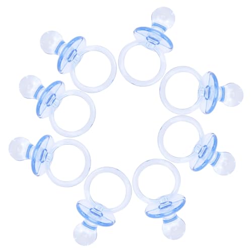 Gogogmee 20 piezas Mini Chupetes Transparentes Decoración para Shower Recuerdos para Invitados Premios para Detalles para Fiesta de Revelación de Género Azul