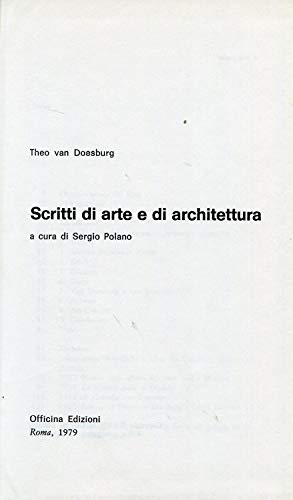 Scritti di arte e di architettura