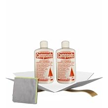 2x Sierra Dawn Campsuds Soap 4 oz Bundle with Microfiber Cloth Citronella Soap for Camping, Wilderness Use, Portable Washing, Travel Cleaning Gift Set 3 Items