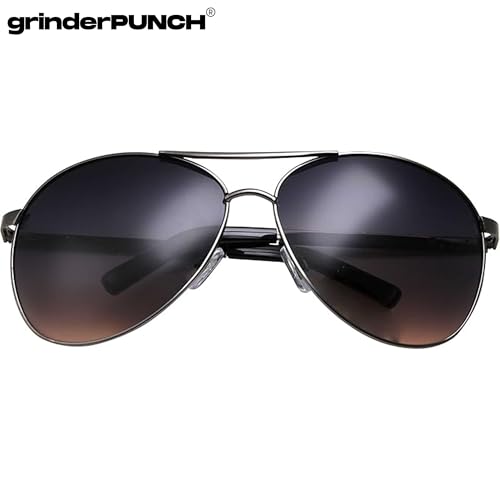 Image of grinderPUNCH Big XL Wide Frame Extra Large Polarized Aviator Sunglasses for Big Heads Men Oversized
