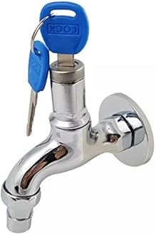 HpLive Anti-theft 1/2" Thread Alloy Sink Tap with Key Lock, 10mpa Outdoor Faucet Lockable, Outdoor Garden Faucet with Lock