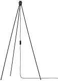 58 x 58 x 114,5 cm VITA Tripod Floor, Lampenständer Groß, Stativ für Lampen von Vita, Schwarz
