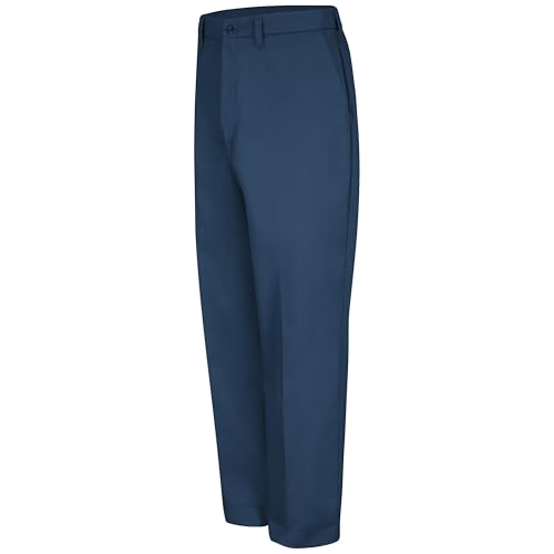 Red Kap Men's Red-E-Prest Work Pant - Wrinkle Free Workwear for Mechanics, Breathable and Durable, Front & Hip Pockets, Navy, 36W x 34L