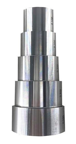 Bloque de calibración para superficies curvas, bloque de prueba para medidor ultrasónico de espesores, con acero 1018, 5 escalones: 0,100", 0,200", 0,300", 0,400", 0,500" miniatura 5