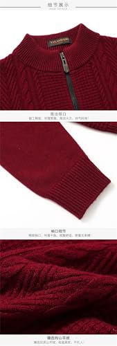 Men Knitted Full Zip Sweater Men's Casual Zippered Knit Cardigan Thickened Long Sleeve Casual Sweater3