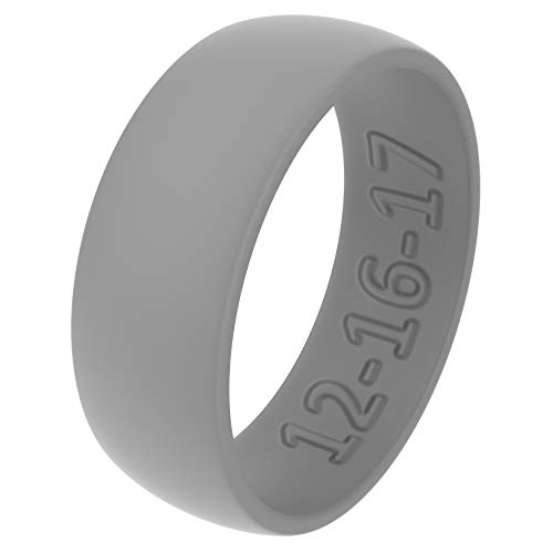 The Original Custom Personalized Silicone Wedding Band Ring #TOP2