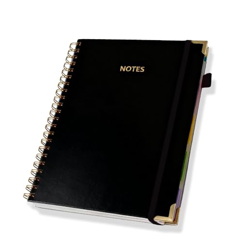 Carnet de notes 300 pages couverture rigide et spirales métalliques pour écriture fluide