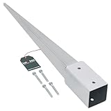 KOTARBAU® Supporto per Pali Quadrati 70 x 70 x 750 mm per Travi in Legno Presa di Terra Manicotto da Terra di Ancoraggio Pali Staffa Palo per Recinzioni Fissaggio Pali Legno