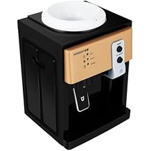 Top Loading Water Dispenser, 110V 575W Desktop Electric Water Dispenser Hot and Cold Water Cooler Efficient Cooling & Heating for Bedroom Office Grocery Store & Cabinet Gold + Black