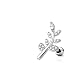 CZ Micro Paved Leaf Top 316L Surgical Steel WildKlass Cartilage, Tragus Barbell Studs