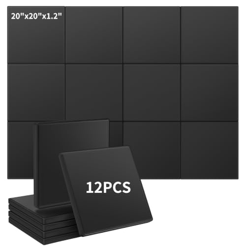 JOMOQ Golf Wall Padding Panels Golf Simulator Padding for Walls Safety Foam with PU Leather Surface for Indoor Impact Protection 1.2 Thick