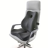 Seat Cushion and Lumbar Support Pillow Set, Sciatica Relieving Coccyx...