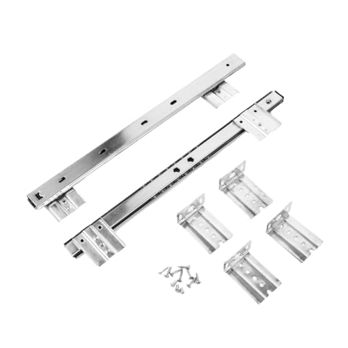 サイドマウントボールベアリング引き出しスライド キーボードレール スムーズグライド コンピュータデスク ラックガイド スチールエクステンダートレイ オフィス引き出しスライド