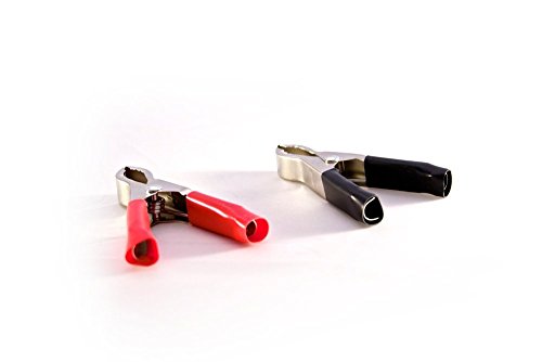 edi-tronic Batterieklemmen Krokoklemmen Krokodilklemmen Pol Klemmen Batterie KFZ rot schwarz 30A