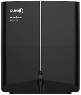HUL Pureit Wave Prime Mineral RO+MF | 6 stage Purification | 7 Litres Capacity | Up to 45% Water Savings | Suitable for Borewell, Tanker & Muncipal Water | Wall Mountable | Black