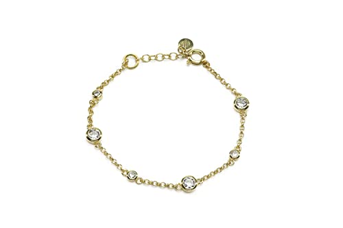 Chaine rolo en or de haute qualité et charms en zircone cubique précieux