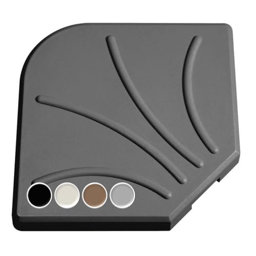 LOLAhome Sujección Piedra Gris de 25 kg de Cemento para Estructura de Base de Parasol | De 47x47x5,5cm | para parasoles con pie de Estructura de 4 Piezas | para Exterior, jardín