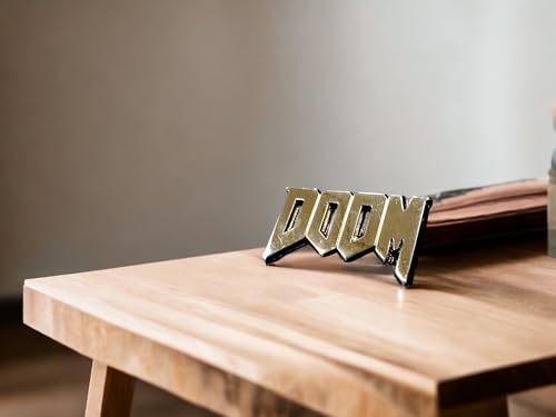 Image of Doom Pin Doom Enamel Pin Doom slayer Pin Gaming Pin Classic Retro PC Game Logo Brooch Doom Brooch Gift for Gamers Shooting game pin