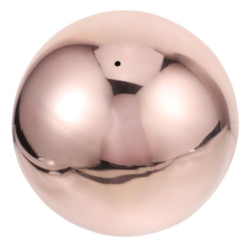 DIYEAH Sfera da Giardino Decorativa in Acciaio 304 Rosa Dorato 138Mm Globo Riflettente a Specchio Cavo per Esterni e Interni Ornamento Luminoso per Patio e Giardino