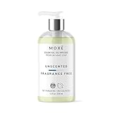 MOXE All Natural Hand Wash – Unscented Fragrance-Free– Gentle Formula, Organic & Plant-Based – For Kitchen & Bathroom – Biodegradable, Vegan, Cruelty-Free, No Sulfates or Parabens – 12 oz