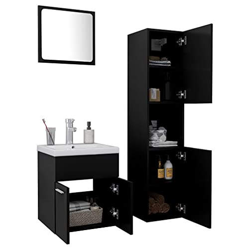 Muebles de baño negros para renovar el estilo de tu hogar y jardín 4