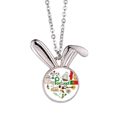 Collier pendentif cœur Portugal anti-ternissement, affichez votre fierté sans irritation