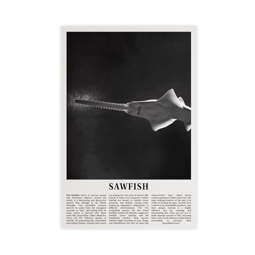 IQTFHGB Poster sur toile rétro noir et blanc - Décoration pour chambre à coucher, bureau, chambre - Cadeau - 20 x 30 cm