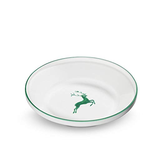 GMUNDNER KERAMIK Borde Cuenco, cerámica, Deer Green, 11.0-Inch