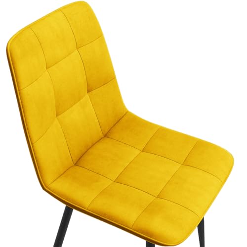 Chaises MILA Lot de 4 Velours Mix - vue 7