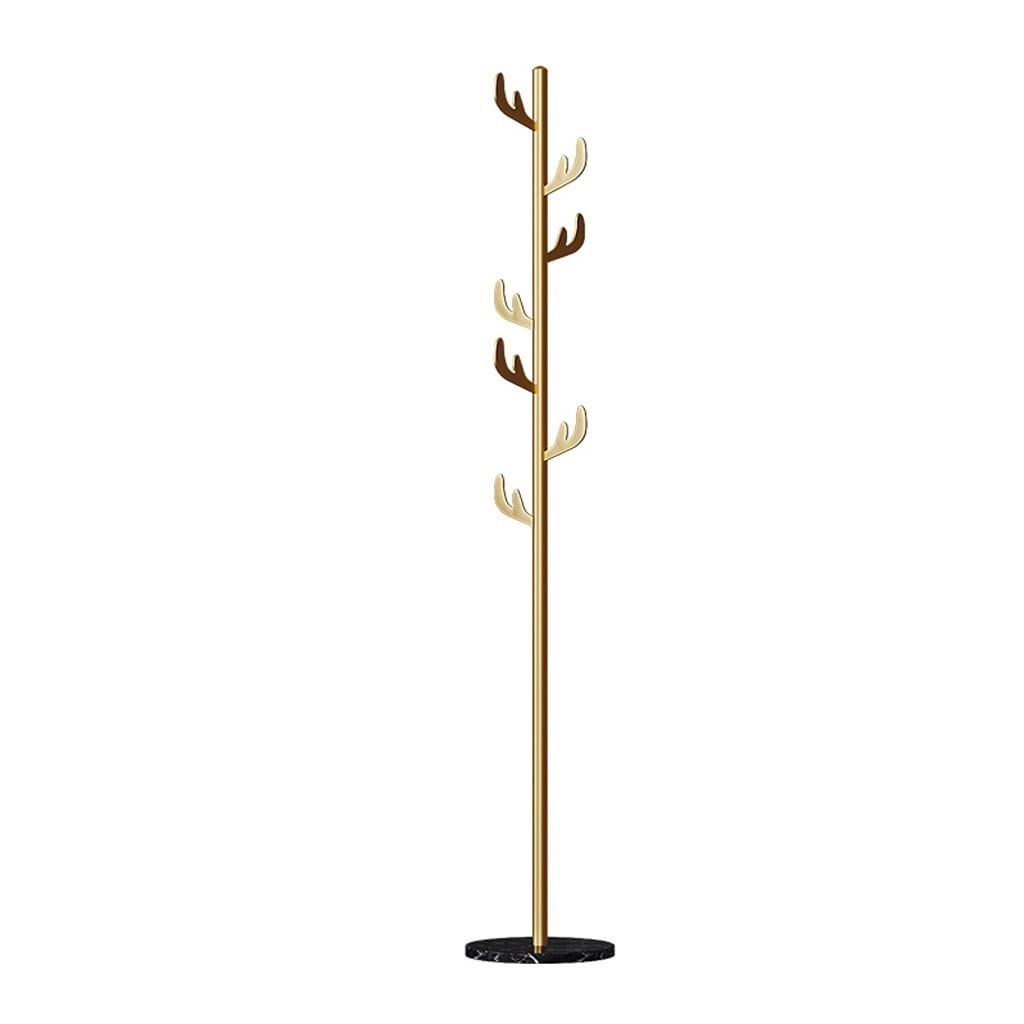 AHGFTYRDT Coat Rack Freestanding Standing Coat Stand Home Creative Single Pole Vertical Coat Rack Bedroom Corridor Coat Rack with Tray Coat Bag Key Holder Hall Tree