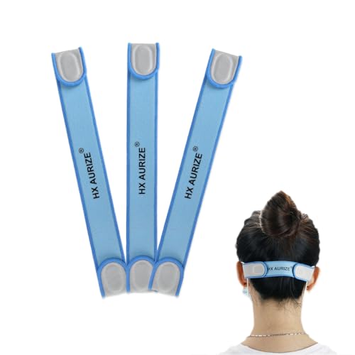 HX AURIZE Face Mask Strap Extender Adjustable for Comfortable and Relieves Pain Ears (Blue 3)