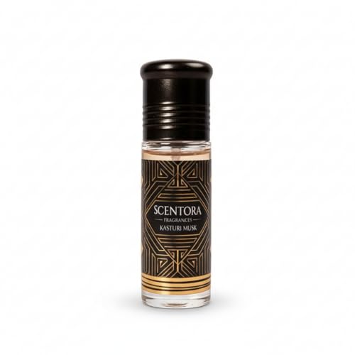 Image of Kasturi Musk Roll On Perfume 6ml | Alcohol Free Pocket Attar | Unisex Natural Earthy Musk Long Lasting Fragrance | Ideal for Gifting