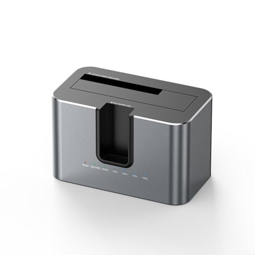 Caja de doble ranura para discos duros M 2 NVMe y SATA con funcionalidad de copia sin conexión y velocidades de transferencia de alta velocidad para copia de seguridad y migración de datos