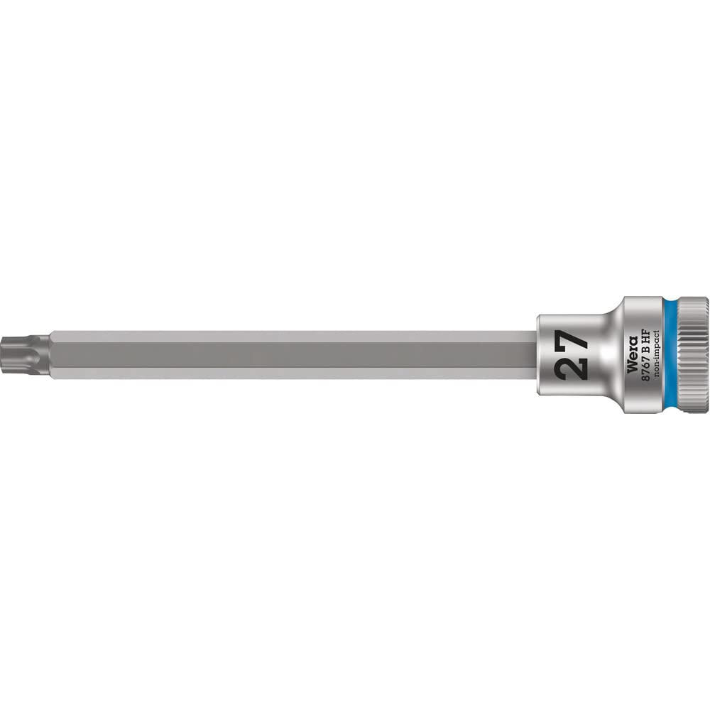 Wera Blue 05003065001 8767 B Holding Function Torx Zyklop Bit-Socket, 3/8-Inch, Tx 27 X 107 Mm