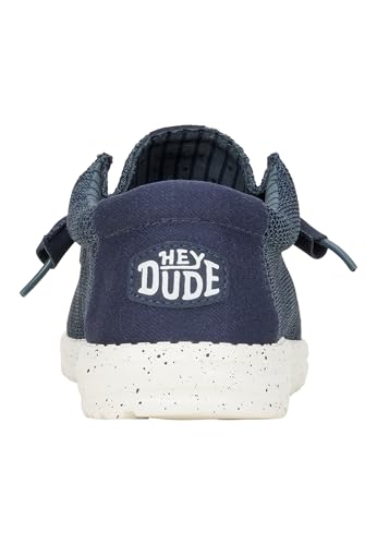 HEYDUDE Wally Stretch Sox Navy Size 9, Men’s Shoes, Men's Slip-on Loafers, Comfortable & Light-Weight3