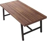 GarveeHome Industrial Dining Table for 6-8, 70.87' Heavy Duty Rectangular Kitchen Table with 2'×2' Metal Legs & Wood Top, Large Dining Table for Home Office, Dining (Brown, 71' Non-Extendable)