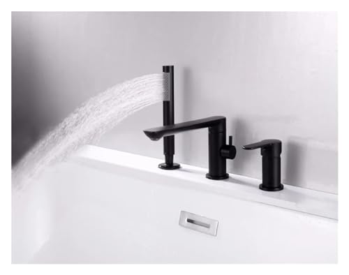 Robinet de salle de bain mitigeur laiton 3 trous pour évier vasque - 5