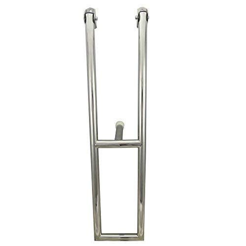 White Water 2-Step MacGregor Sailboat Ladder – 304 Stainless Steel Folding Transom Mount Boarding Ladder with Non-Slip Steps and Mounting Hardware for Marine and Freshwater Use