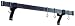 Enclume Premier 54-Inch Rolled End Bar, Wall or Ceiling, Pot Rack, Use with Wall Brackets or Captain Hooks, Hammered Steel